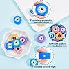 CHGCRAFT 12Pcs 6 Colors Silicone Tooth Gel Beads SIL-CA0001-11-4