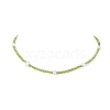Natural Pearl & & Shell Star & Seed Beaded Necklace for Women NJEW-JN04314-5