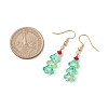 Glass Dangle Earrings EJEW-TA00449-3