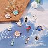 42Pcs 21 Styles Alloy Enamel Pendants ENAM-SZ0001-70-5