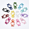 Spray Painted Eco-Friendly Alloy Swivel Snap Hooks Clasps X-PALLOY-T080-12-NR-2