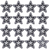 14Pcs Star Resin Rhinestone Cloth Iron On Sew On Patches DIY-CY0003-88-7