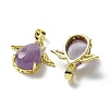 Natural Amethyst Pendants KK-F888-01G-19-2