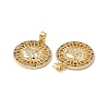 Brass Micro Pave Cubic Zirconia Pendant KK-E068-VC067-3