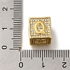 Brass Cubic Zirconia Beads KK-Q818-01Q-G-3