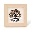 Tree of Life Natural Tiger Eye Chips Picture Frame Stand DJEW-F021-02E-1