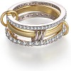 Stainless Steel Micro Pave Clear Cubic Zirconia Stackable Finger Rings WGD96BD-02-5