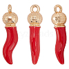 20Pcs Opaque Resin Pendants RESI-SC0006-22-6