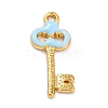 Golden Alloy Enamel Pendants KK-P197-06F-G-1