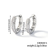 Elegant Brass Rhinestone Ring Hoop Earrings NI2489-2-1