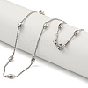 Non-Tarnish 304 Stainless Steel Box Chain Oval Link Necklaces NJEW-P315-01B-P-1