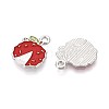 Fruit Alloy Enamel Charms PALLOY-S058-01P-16-1