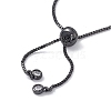 Brass Rhinestone Tennis Slider Bracelet Makings KK-E068-VD015-4-4