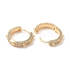 Brass Micro Pave Cubic Zirconia  Hoop Earrings EJEW-P292-07G-2