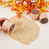 Olycraft 3Pcs 3 Styles Round Wooden Traditional Chinese Moon Cake Stamps AJEW-OC0004-19A-3
