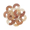 Transparent Resin & Walnut Wood Pendants RESI-CJ0001-50-4