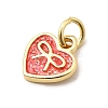Brass Enamel Charms KK-A268-13G-03-2