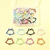 30Pcs Spray Paint Alloy Spring Gate Rings FIND-FS0004-03-8