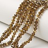 Electroplate Transparent Glass Beads Strands EGLA-A034-T4mm-O17-1