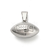 304 Stainless Steel Pendants STAS-Q343-08P-1