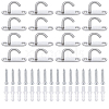 16Pcs Stainless Steel Hooks STAS-GO0001-37-1