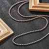 1.5mm Rack Plating Brass Ball Chain Necklaces for Women Men MAK-L044-63RG-2