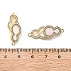 Brass Micro Pave Cubic Zirconia & Shell Fold Over Clasps KK-B129-15G-3