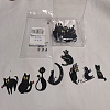 14Pcs 7 Styles Cat Theme Acrylic Pendants OACR-SZ0001-37-1