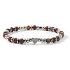 Natural Gemstone Eye Round Beaded Stretch Bracelets EV1340-2-1