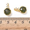 Brass Micro Pave Cubic Zirconia Fold Over Clasps KK-H526-14G-4