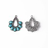 Synthetic Turquoise Pendants X-PALLOY-N157-036-2