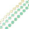 Brass & Enamel Link Chain CHC-D029-16G-07-1