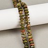 Natural Unakite Beads Strands G-F796-A07-01-1