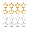 Craftdady 40Pcs 2 Colors Alloy Open Back Bezel Pendants FIND-CD0001-05-2