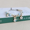 Cute Cartoon Rabbit Alloy Enamel Three Layer Multi-strand Charm Bracelets for Women TU6041-7-1