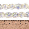 Electroplate Transparent Glass Beads Strands EGLA-Q136-02A-01-4