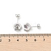 925 Sterling Silver Moissanite Rhinestone Stud Earrings EJEW-U042-02P-5