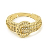 Brass Pave Cubic Zirconia Rings RJEW-U011-02G-2