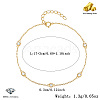 Golden 925 Sterling Silver Flat Round Link Bracelet CJ1255-9-1