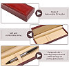 Rectangle PU Leather Single Pen Storage Boxes AJEW-WH0886-10-4