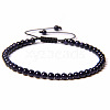 Adjustable Women's Blue Goldstone Beaded Bracelet CN3407-31-1
