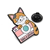 Cartoon Cat Shape Theme Black Alloy Brooches JEWB-A025-02D-3