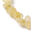 Natural Citrine Chip Beaded Stretch Bracelets BJEW-JB11133-03-4