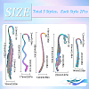 SUNNYCLUE 10Pcs 5 Style Alloy Bookmark Findings FIND-SC0003-50-2