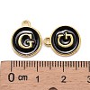 Golden Plated Alloy Charms LS-ENAM-S118-02G-3
