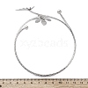 Flower Alloy Arm Cuff Bangles for Girl Women LS-AJEW-A063-01G-P-5