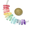 Dyed Natural Quartz Crystal Prism Necklaces NJEW-JN05162-3