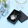 Alloy Wing Parrot Locket Pendant 304 Stainless Steel Cable Chain Necklaces for Women NJEW-DR00034-3