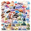 50Pcs Colorful Cartoon Mushroom PVC Stickers PW-WGEB4DD-01-1