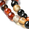 Natural Agate Beads Strands G-G515-4mm-04-4